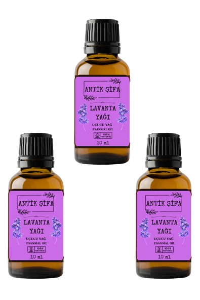 Antik Şifa %100 Saf Lavanta Uçucu Yağı - (3 X 10ml) ürün görseli
