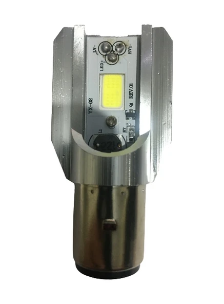 Motosiklet BA20D Dc 12-60 V 12 W 6500K Cob LED Uzun / Kısa Işık Far Ampul Beyaz (Bosch Tipi) ürün görseli 1