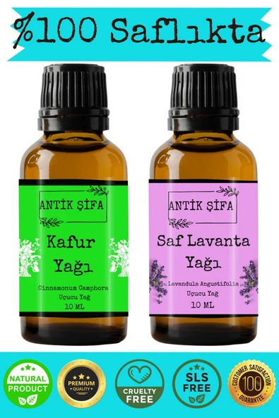 Antik Şifa Kafur Yağı Ve Lavanta Yağı (10ML 10ML)-%100 Saf Uçucu Yağlar ürün görseli