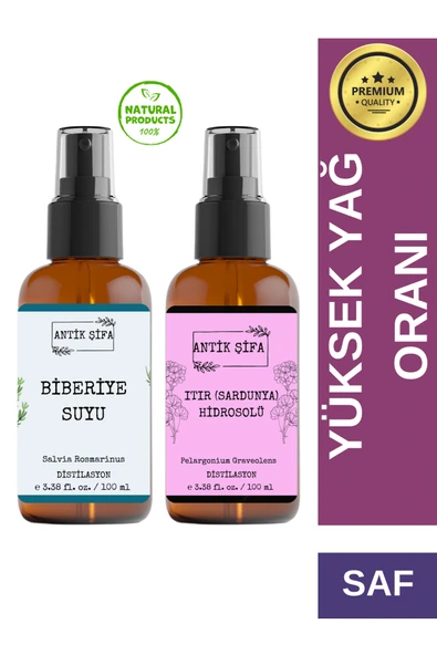 Antik Şifa Biberiye Suyu Ve Sardunya Suyu Seti -nemlendirici Ve Besleyici Hidrosolü Seti (2X100ML)