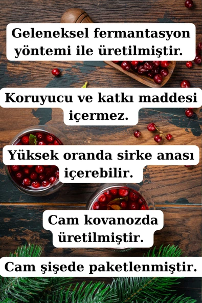 Antik Şifa Elma Sirkesi ve Kızılcık Sirkesi ( 250 ml + 250 ml ) - Doğal Fermente - Resim 5