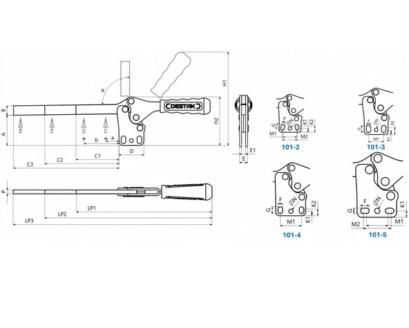 101-3-P2 Yatay Tabanlı Lamalı Yatay Bağlantı Elemanı 23681 - 3