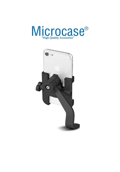 360 Bisiklet Motosiklet Ayna Bağlantılı Telefon Tutucu Aliminyum - Resim 2