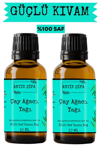 Antik Şifa Çay Ağacı Yağı (2X10ML) - %100 Seyreltilmemiş Doğal Çay Ağacı Uçucu Yağı