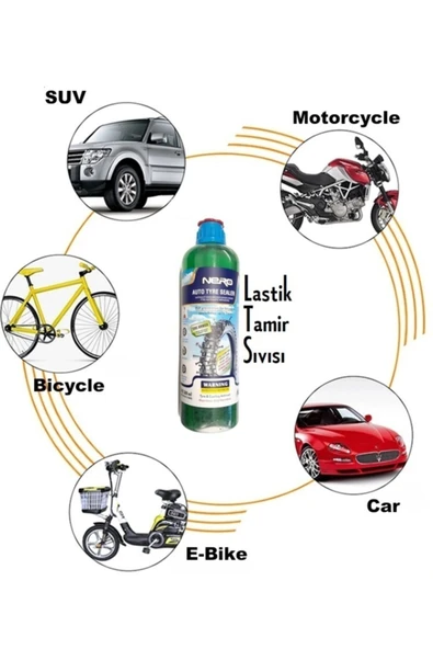 Lastik Tamir Kiti, Lastik Tamir Sıvısı 500ml - Resim 3