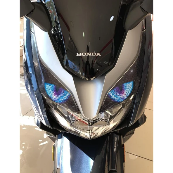 Honda PCX Far Stiker+Far Kaşı 2018-2019-2020 Uyumlu Sarı - Resim 3