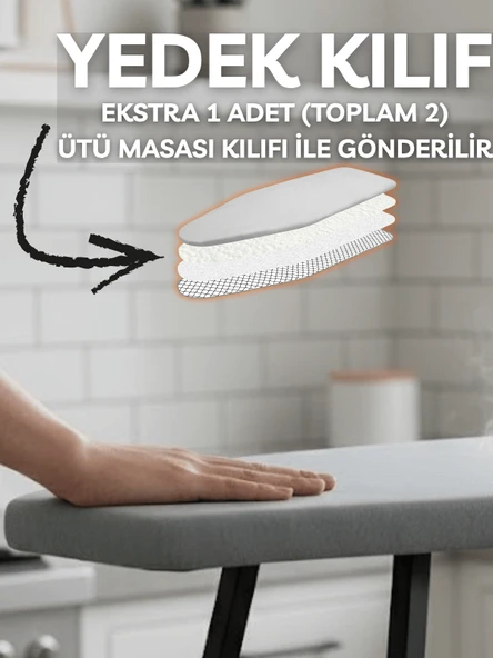 Beylini Mini Ütü Masası Pratik Konforlu Taşınabilir Portatif Hafif Asılabilir Seyahat Kompakt Ütü Masa 38x88 - Resim 2