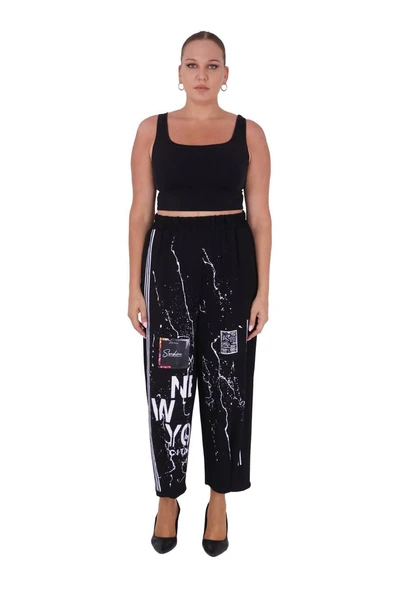 Kadın Büyük Beden Kapüşonlu Alt Üst İkili Takım - Resim 4