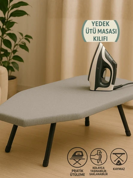 Beylini Mini Ütü Masası Pratik Konforlu Taşınabilir Portatif Hafif Asılabilir Seyahat Kompakt Ütü Masa 38x88 ürün görseli