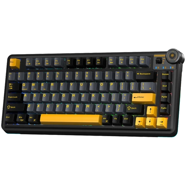 Aula AU75 3 Modlu RGB Mekanik TKL Seiya Switch Siyah Kablosuz Gaming Klavye - Resim 3