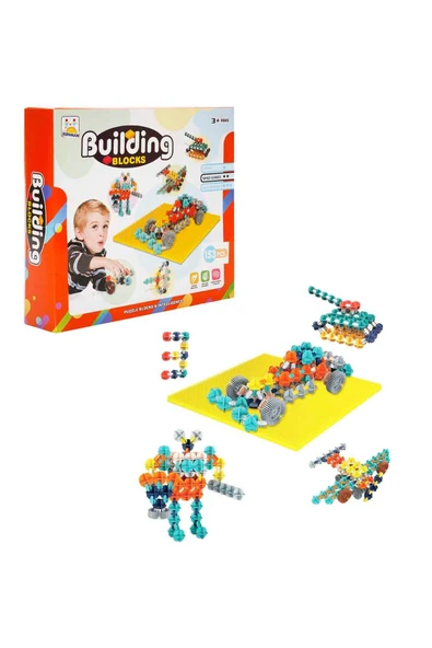 Şekilli Yapı Blokları 153 Parça – Yaratıcı İnşaat Oyunu – Eğitici Blok Seti - 6