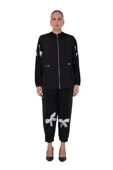 Kadın Büyük Beden Siyah Alt Üst İkili Takım ürün görseli