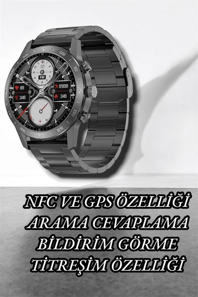 NFC ve Kablosuz Şarjlı Akıllı Saat EKG, Nabız & Spor Modları ile iOS ve Android Uyumlu - Resim 5