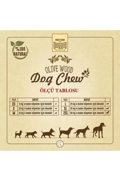 Doggie Doğal Zeytin Ağacı Çiğneme Oyuncağı XL - 4