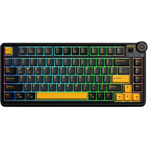 Aula AU75 3 Modlu RGB Mekanik TKL Seiya Switch Siyah Kablosuz Gaming Klavye ürün görseli 1