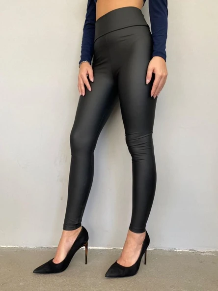 Kadın şardonlu Deri Tayt - 3