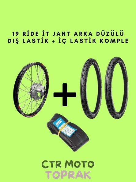 19 Ride It Arka Jant Seti – Hazır Düzülü Komple Dış Lastik + İç Lastik Takımı - 1