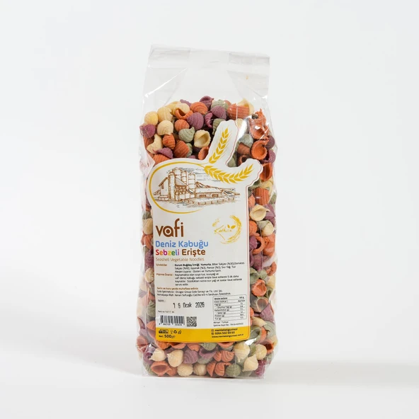 Ev Yapımı Deniz Kabuğu Sebzeli Erişte 500 gr MG