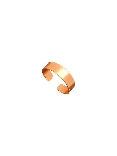 El Yapımı Düz Model Bakır Yüzük – Minimal ve Ayarlanabilir Şık Tasarım ürün görseli 1