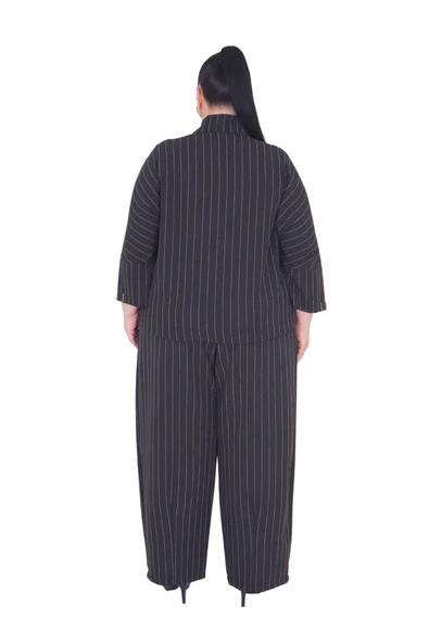 Kadın Büyük Beden Ekstra Battal Çiçek Motifli Alt Üst İkili Takım Uzun Kollu - Resim 3