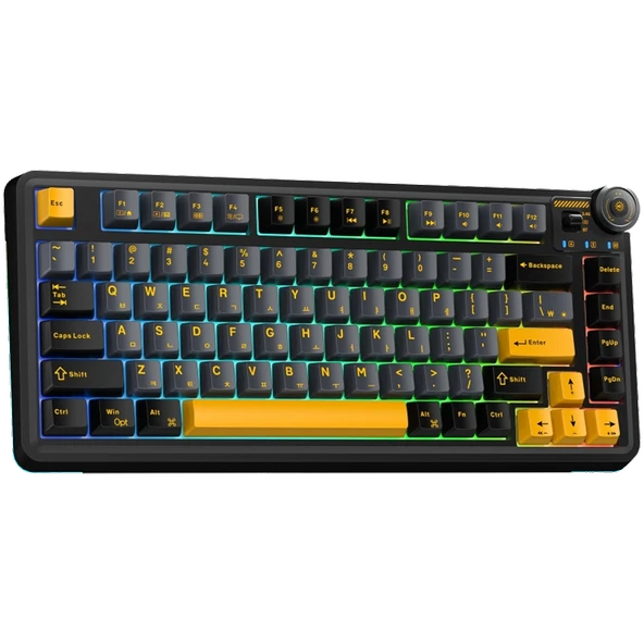 Aula AU75 3 Modlu RGB Mekanik TKL Seiya Switch Siyah Kablosuz Gaming Klavye - Resim 2
