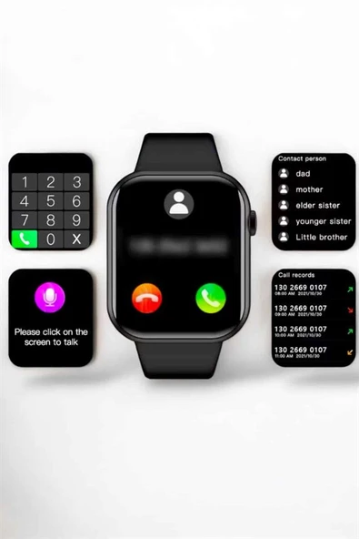 Akıllı Saat Arama Cevaplayan Dokunmatik Ekran Bleutooth Bağlantılı - Resim 5