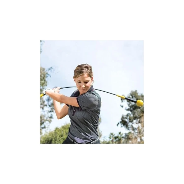 Golftrainingsprodukt Golf Altın Flex – Güç ve Zamanlama Trainer, Siyah-Sarı, 48' - 5