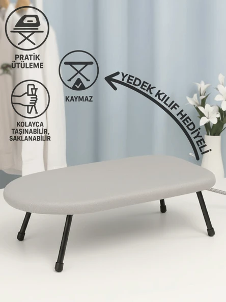 Beylini Mini Ütü Masası Pratik Konforlu Taşınabilir Portatif Hafif Asılabilir Seyahat Kompakt Ütü Masa 40x90 - 1