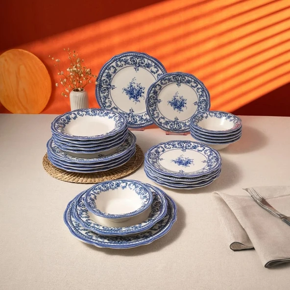 Fecra Majestic Blue 24 Parça Yemek Takımı - 2