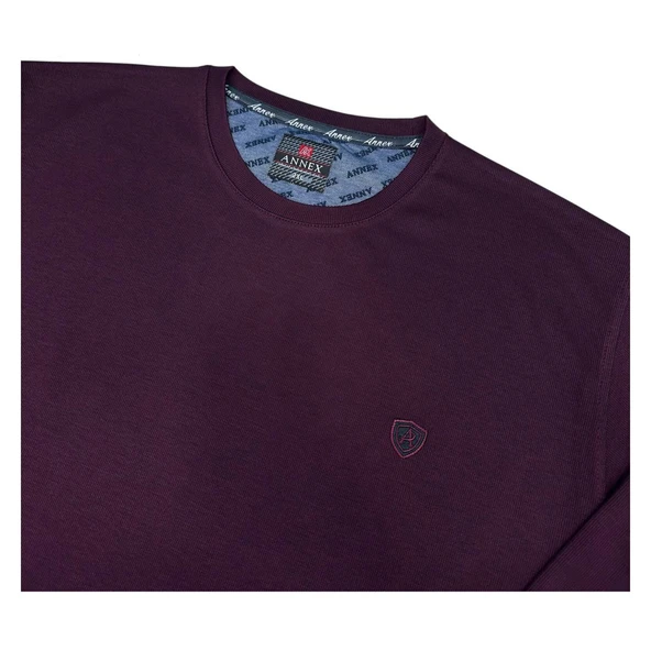 Büyük Beden Erkek Bisiklet Yaka Sweatshirt Battal - 2