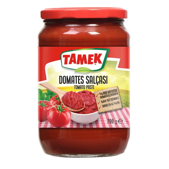 Tamek Domates Salçası 700 gr Cam x 3 Adet - Resim 2