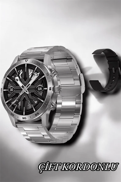 Suya Dayanıklı Dokunmatik Akıllı Saat Bluetooth 5.0, Sesli Asistan ve Sağlık Takibi - Resim 4