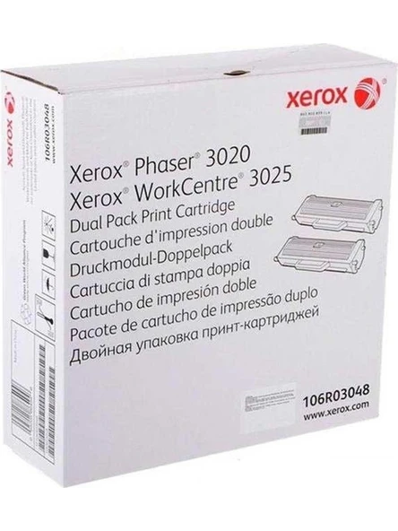XEROX Phaser 106R03048 3000 Sayfa Siyah Toner 2'li Paket - 1