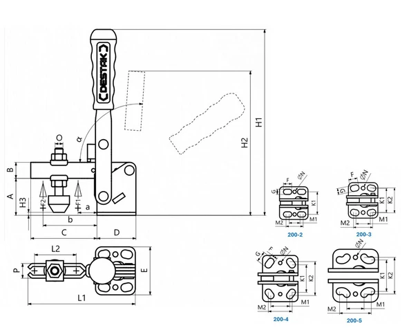 200-2 Yatay Tabanlı Dikey Bağlantı Elemanı 23695 - 3
