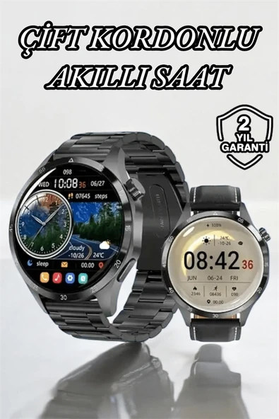 Çift Kordonlu Yüksek Çözünürlüklü Akıllı Saat Uyku İzleyici & Spor Modları - 2
