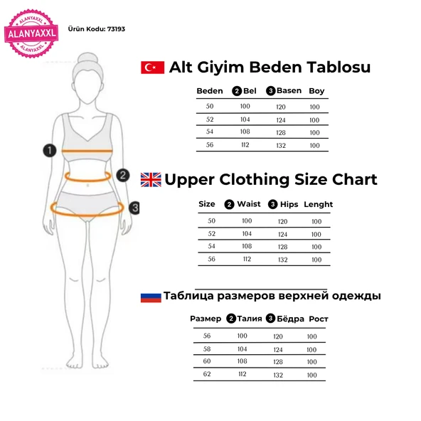 Büyük Beden Kadın Mom Fit Paça Taş Detaylı Ekstra Battal Pantolon - 6