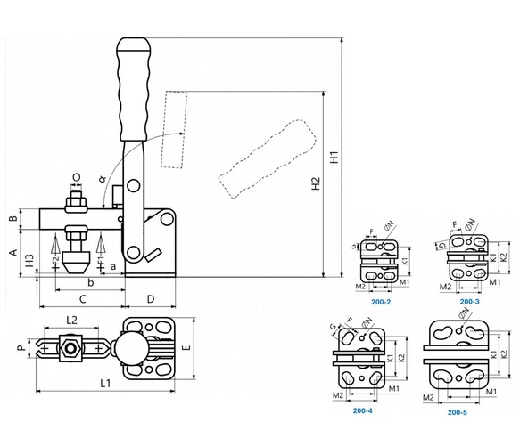200-5 Yatay Tabanlı Dikey Bağlantı Elemanı 23698 - 2