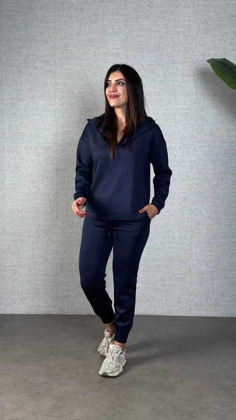 Kadın Uzun Kollu Kapüşonlu Ikili Takım ürün görseli