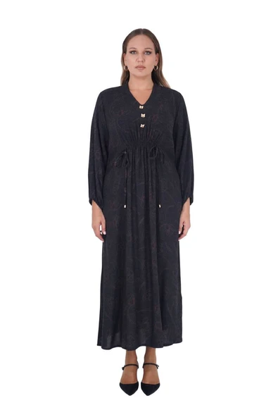 Kadın Büyük Beden Triko Battal Uzun Kollu Uzun Elbise ürün görseli