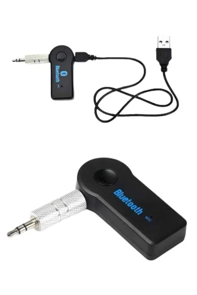 Yeni Nesil Bluetooth Aux Araç Kiti Siyah TV Tablet Telefon Araç Araba - 5