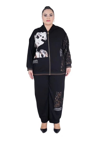 Kadın Büyük Beden Battal  Alt Üst İkili Takım ürün görseli