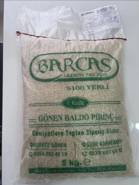 BARCAS 5 KG GÖNEN BALDO PİRİNÇ ürün görseli