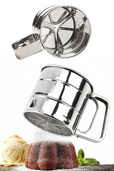 Paslanmaz Çelik Un Ve Şeker Eleği Elek - Resim 5