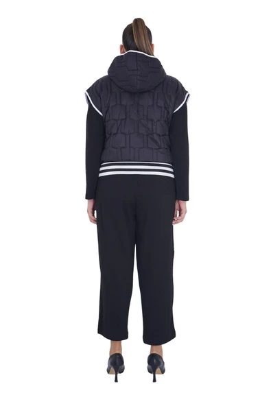 Kadın Büyük Beden Alt Üst Eşofman Yelekli Üçlü Takım - Resim 3