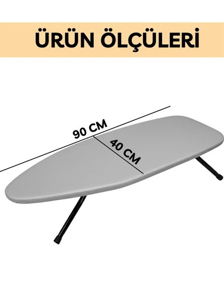 Beylini Mini Ütü Masası Pratik Konforlu Taşınabilir Portatif Hafif Asılabilir Seyahat Kompakt Ütü Masa 40x90 - 6