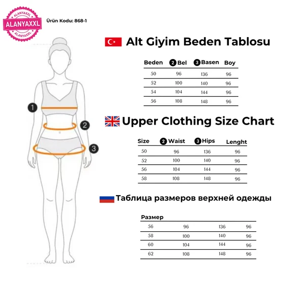 Kadın Büyük Beden Boru Paça Toparlayıcı Yüksek Bel Siyah Ekstra Battal Pantalon - 6