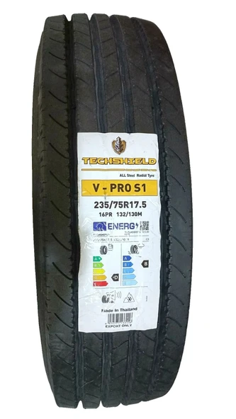 235/75 R17.5 132M 16PR VPRO S1 DÜZ M+S TECHSHIELD, 2025 TAYLAND ÜRETİM ürün görseli