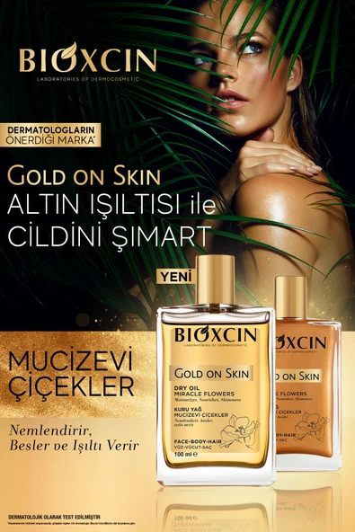Bioxcin Gold On Skin Kuru Yağ 100 ml Sprey Doğal, Cilt & Saç İçin Besleyici, Nemlendirici Yağ, Monoi Kokulu - 4