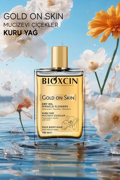 Bioxcin Gold On Skin Kuru Yağ 100 ml Sprey Doğal, Cilt & Saç İçin Besleyici, Nemlendirici Yağ, Monoi Kokulu - 2