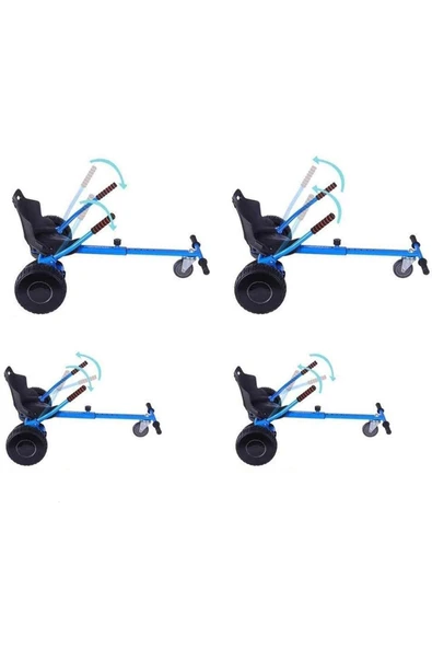 Tüm Modeller Ile Uyumludur Hoverkart Elektrikli Kaykay Hoverboard Aparatı - Mavi - Resim 5